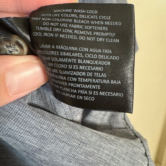 Gerry Men’s XL Blue Button Down Short Sleeve Lightweight Shirt Collar - Picture 6 of 6